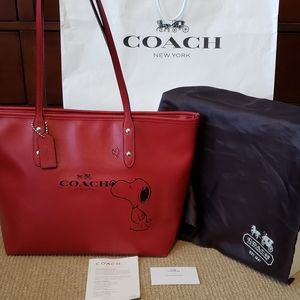 Limited Edition Coach Snoopy Tote Bag
